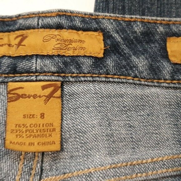 7 SEVEN Women Jeans  Denim Medium Wash Size 8 - Picture 2 of 12